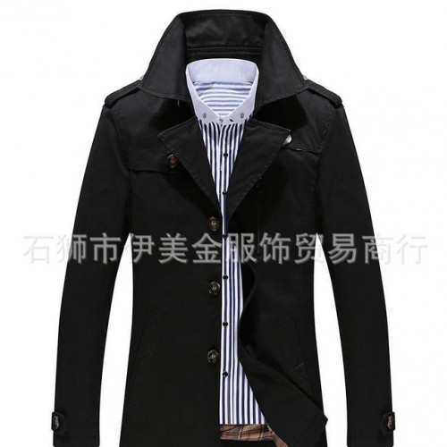 男青年春季外套 2016新款休闲修身夹克春秋装风衣服流行男装外套图3