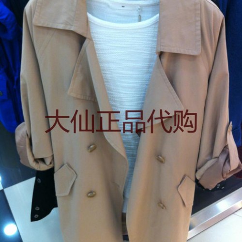 代购韩国女装UGIZ秋款时尚风衣UCHX400A吊牌价1280