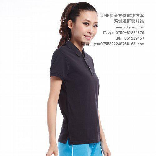 简约单色纯色女POLO衫，修身POLO衫 T恤专业定做图2