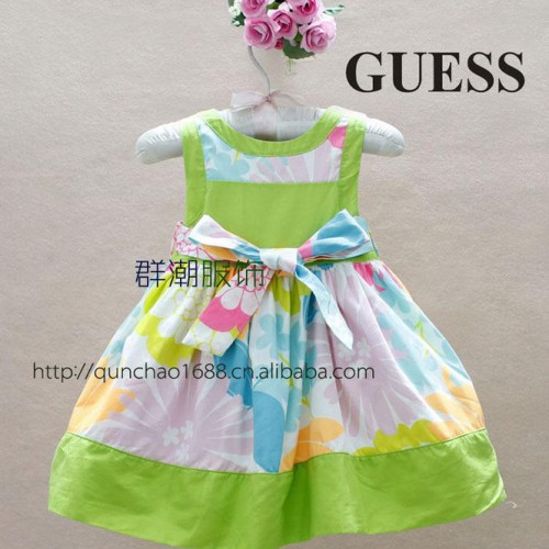 春款/夏款新款外贸童裙 出口童裙 腰带裙子H803图1
