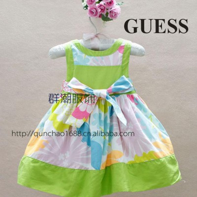 春款/夏款新款外贸童裙 出口童裙 腰带裙子H803