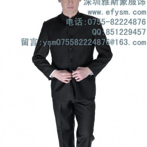 男士立领中山装 中华立领西装套装学生西服职业装 名族魂中国风图1