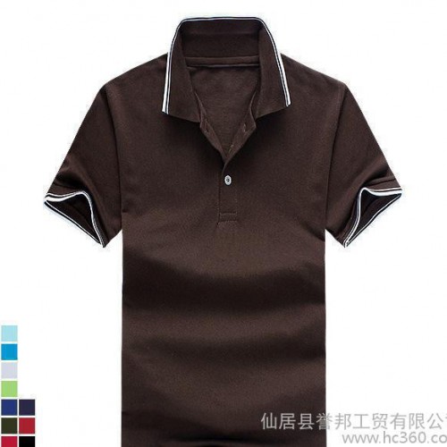新款 男式短袖翻领POLO衫 男装代理 服装加工定制生产图1