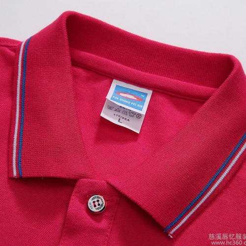 CVC60/40加厚款翻领短袖广告POLO衫直销现货LOGO 加厚款广告polo衫图2