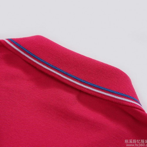 CVC60/40加厚款翻领短袖广告POLO衫直销现货LOGO 加厚款广告polo衫图3