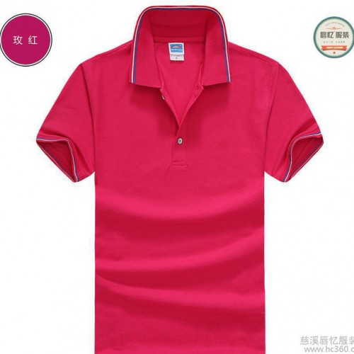 CVC60/40加厚款翻领短袖广告POLO衫直销现货LOGO 加厚款广告polo衫图1