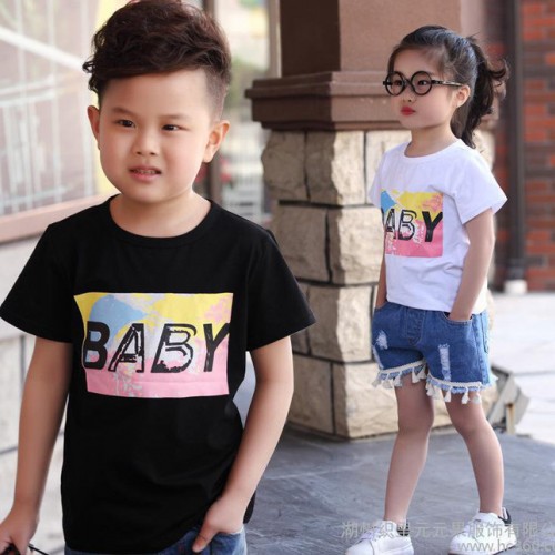 2016新款亲子装春 夏母女 母子装短袖纯棉T恤baby印花图3