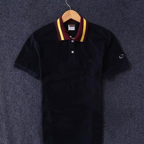 夏季新品 男士时尚翻领Polo衫 小翻领拼色短袖T恤 潮男必图2