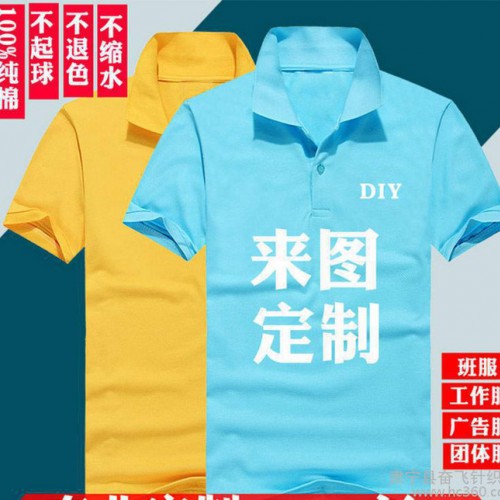 ,POLO衫定做男女短袖定制纯棉保罗衫翻领广告文化衫团队班服图2