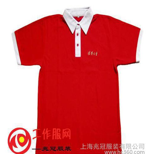 定做短袖翻领纯色polo衫工作服班服男士t恤文化衫宣传促销图3