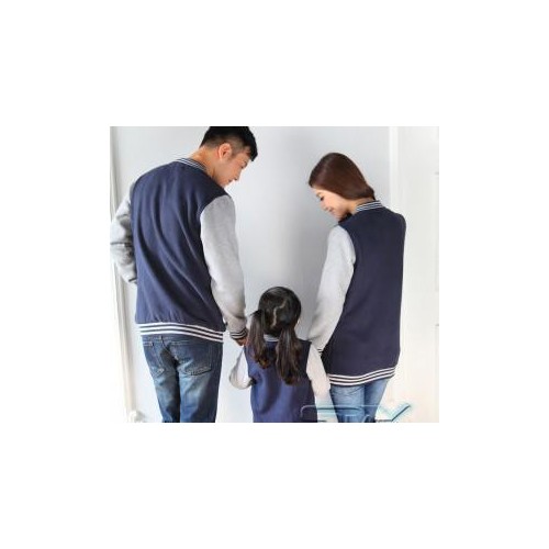 品牌亲子装冬季新款棒球服外套 情侣装童装冬装家庭装代理代发货图2