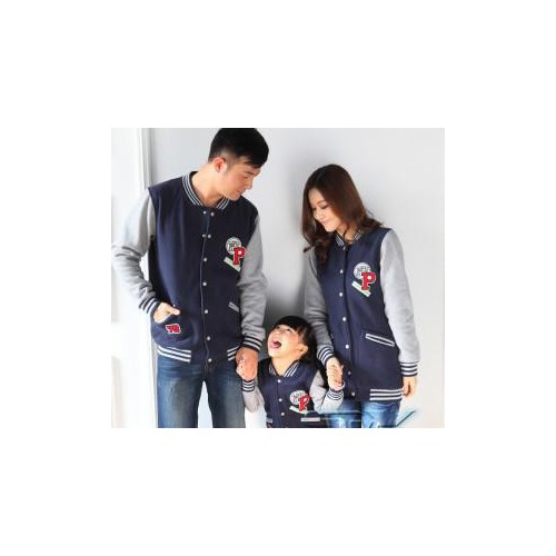 品牌亲子装冬季新款棒球服外套 情侣装童装冬装家庭装代理代发货图3