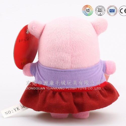 定做可爱粉色毛绒玩具猪 品牌外贸原单卡通毛绒玩具猪 粉色裙子图1