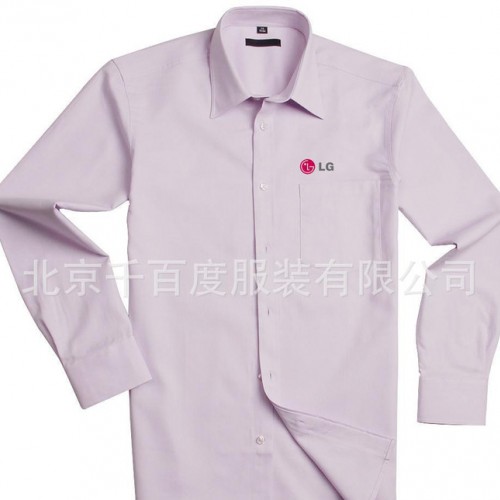 北京衬衫厂定做加工**韩版修身时尚简约外滩男士衬衫 女士衬衫图2