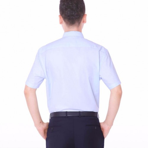MESLEEVE  男式短袖衬衫商务衬衫图3