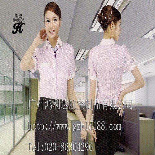 【夏季新品】时尚职业装女衬衫短裙套装 商务OL正装订做图3