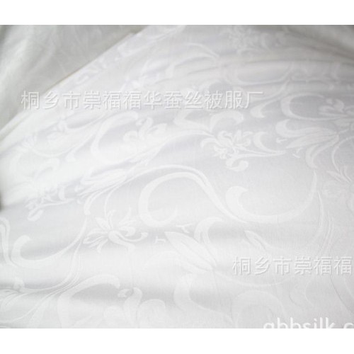 桐乡蚕丝被厂家批发 净3斤100桑蚕丝春秋被 全棉贡缎提花被子直销图2