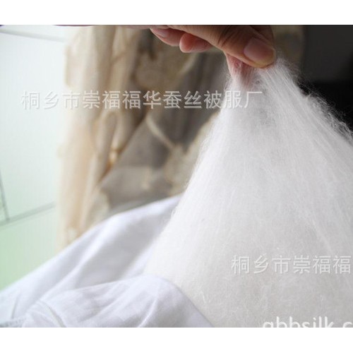 桐乡蚕丝被厂家 批发直销 纯手工100%桑蚕丝冬暖被 净8斤蚕丝被子图1