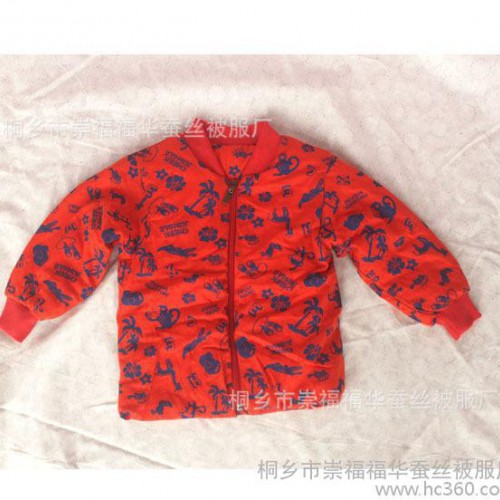供应儿童 蚕丝棉衣 宝宝蚕丝棉袄 棉衣棉服 2013冬新款开衫拉链图2