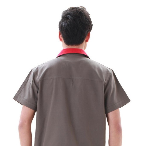【直销】短袖衬衫工作服 夏天透气衬衫工装现货 厂服图2