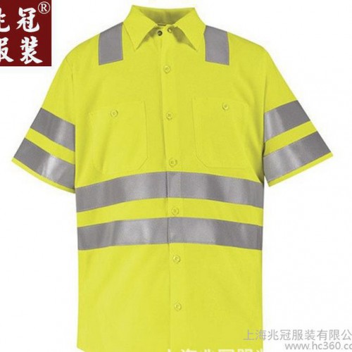 定制反光安全衬衫订做 夏季短袖反光衬衫定制 定制图2