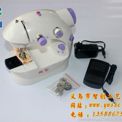 微型电动缝纫机 电动家用缝纫机 小型缝纫机 佳艺 202 批发图2