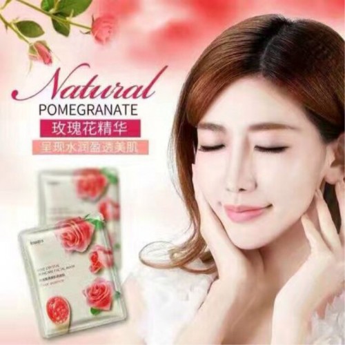 形象美玫瑰盈透美肌面膜贴7片/盒铁盒子装超薄蚕丝嫩白补水面膜图3