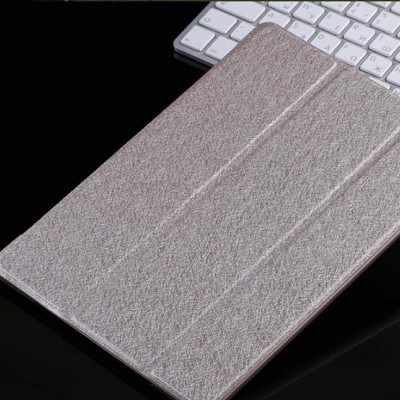 工厂ipadair2保护套  土豪金ipadair2蚕丝纹保护套iPad6皮套
