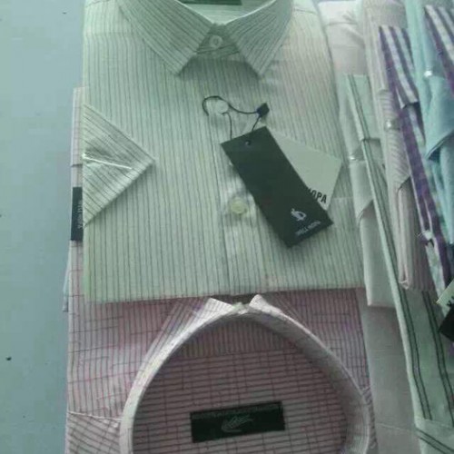 新款男士短袖衬衫 ** 商务休闲男衬衫 时尚纯棉衬衣批发图2
