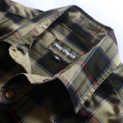 2014年秋季新款吉普战车男式衬衫格子衬衫 休闲男格子衬衣8