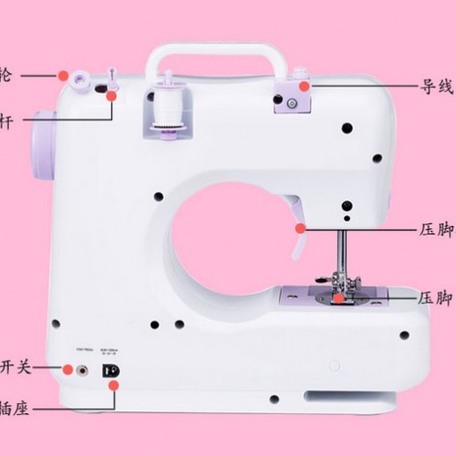 芳华505A加强型带锁边吃厚可倒缝多功能电动缝纫机家用缝纫机图1