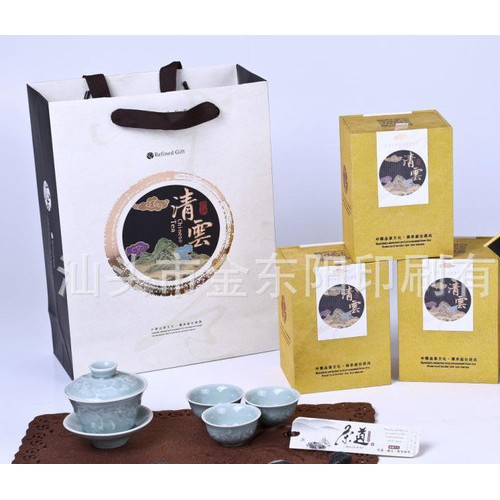 厂家批发 茶叶蚕丝纸质茶叶包装盒  茶叶礼品包装盒图2