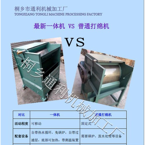 浙江桐乡批发 通利牌 LDS型多功能打棉机 生蚕茧抽丝机一体机 蚕丝被机器 丝绵机 抽丝机 免锅炉 自带热水循环图3