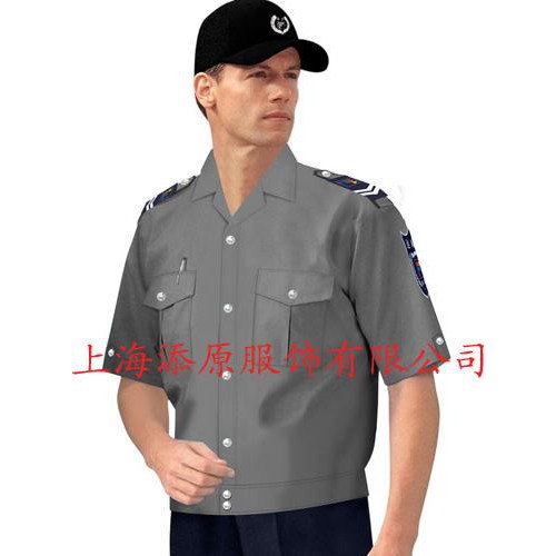 供应夏季短袖保安衬衫  添原保安衬衫   协管制服定做图2