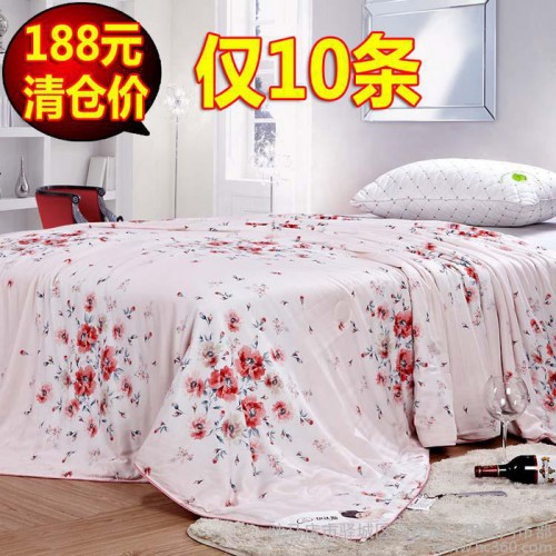 清仓 **纯桑蚕丝空调被 超柔莫代尔2米夏被双人原价488                10条清仓， 原价图1
