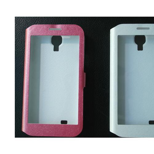 供应三星s4手机套，蚕丝纹9500触屏翻盖手机皮套图2