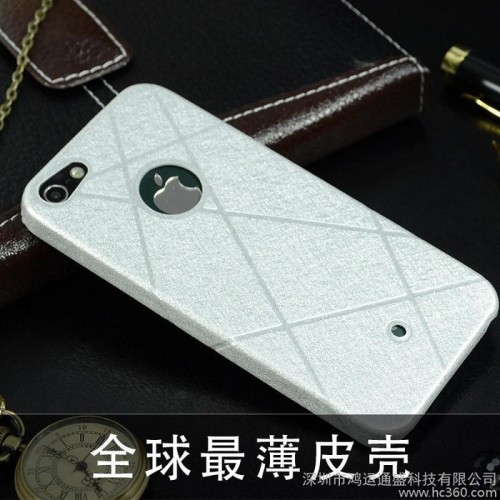 供应超薄苹果5s手机壳iPhone5s蚕丝纹手机皮套IP5保护皮壳图2