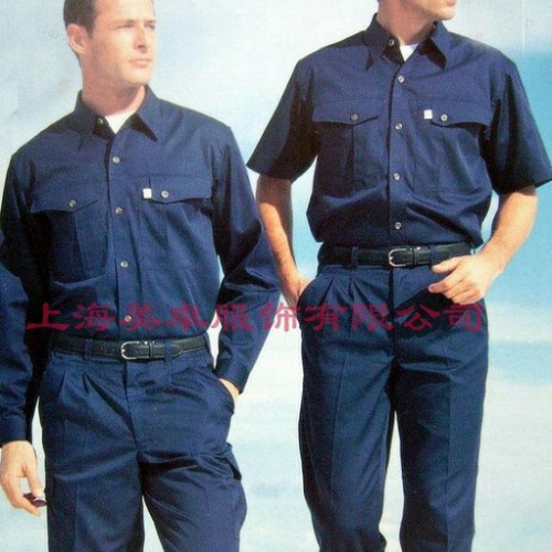 制作上海松江工作服夏季短袖衬衫夏季工人衬衫订做图1