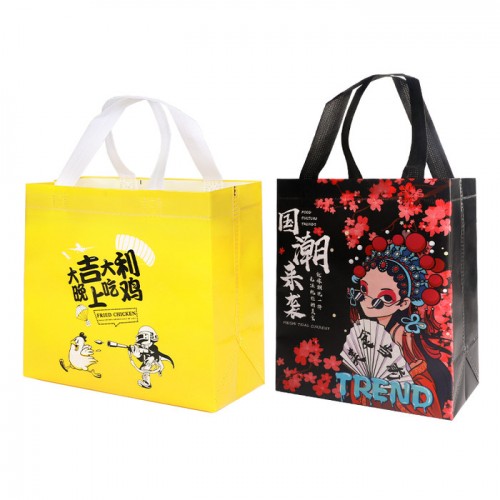 无纺布外卖袋 烧烤打包袋 无纺布手提袋 无纺布礼品袋 定制覆膜无纺布袋图8