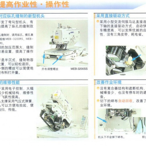 重机JUKI工业缝纫机 MEB-3200电子圆头锁眼缝纫机图6