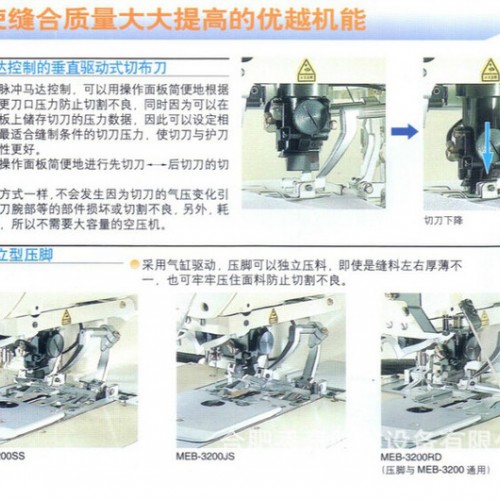 重机JUKI工业缝纫机 MEB-3200电子圆头锁眼缝纫机图4