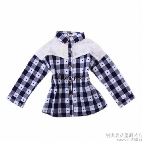 品牌童装 春秋新款 中大童时尚收腰衬衫外套 男女童小额混图3