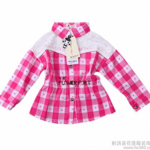 品牌童装 春秋新款 中大童时尚收腰衬衫外套 男女童小额混图1
