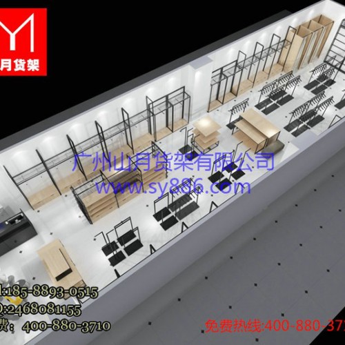 无印良品服装货架，女装模特货架，衬衫挂式货架图3