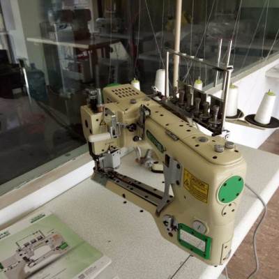 上海欧派四针六线拼缝机 小嘴曲臂绷缝机工业缝纫机