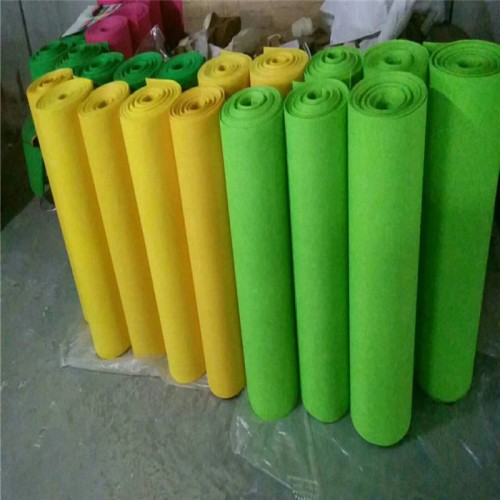 供应针刺无纺布 针刺毡 彩色无纺布 毛毡包 婚庆用品 喜庆用品 隔音消音装饰板图1