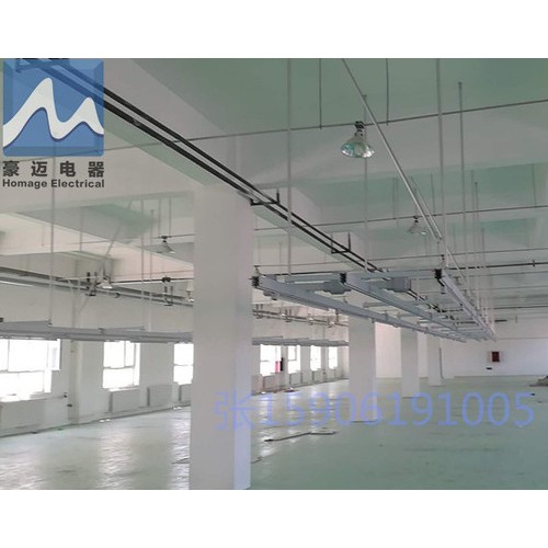 豪迈缝纫机桥架明供电母线 密集型母线槽，安全照明供电母线槽生产照明线制衣厂车间灯架 裁剪车间滑动插座图3