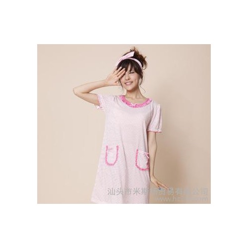 睡衣批发  艾塞亚 女士圆领睡裙家居服 蕾丝睡衣家居服 2274图3