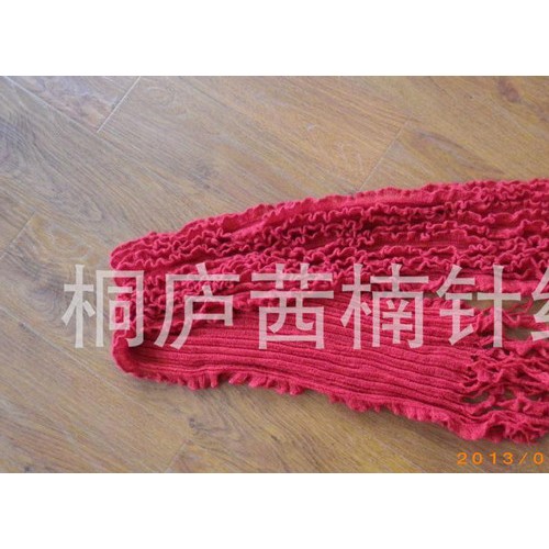 厂家生产经编波浪纹桐庐针织工厂新款腈纶围巾 桐庐围巾 时尚围巾图2