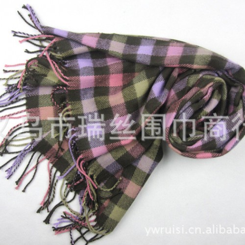 2014围巾新款格子 冬季新款格子围巾 色织围巾 腈纶格子围巾批发图3